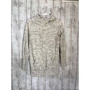 Jo & Co Jeans Sweatshirt Womens M Gray Full Zip Hoodie Casual Gym Athleisure